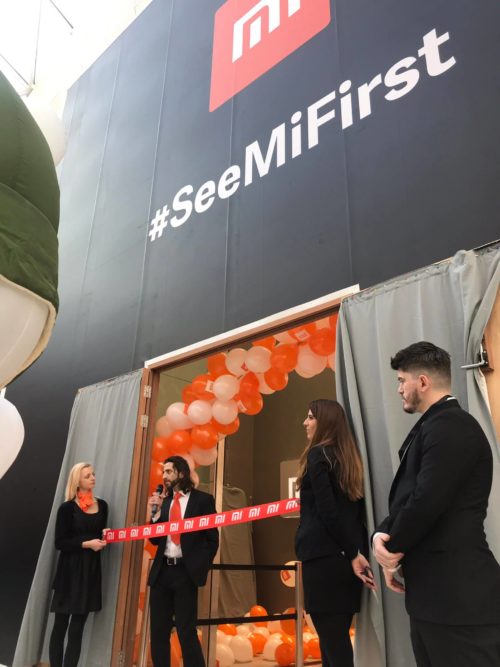 Xiaomi UK Westfield store launch promotional staff