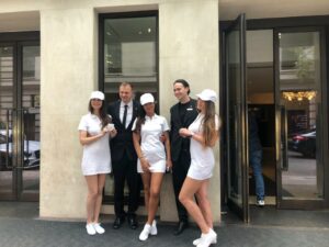 Wimbledon Tennis 2019 promotional activity models in central london
