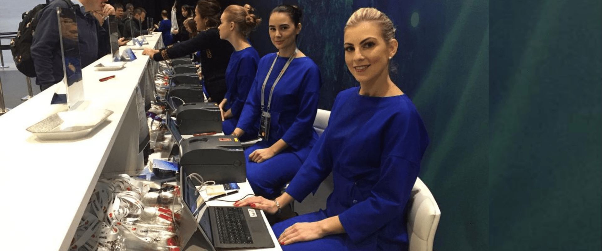 Huawei corporate conference hostesses